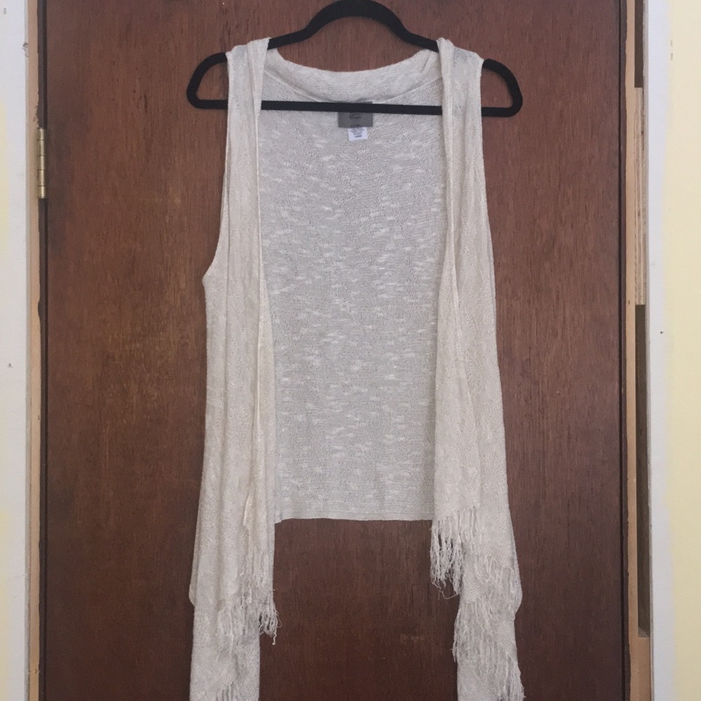 Cream knit vest